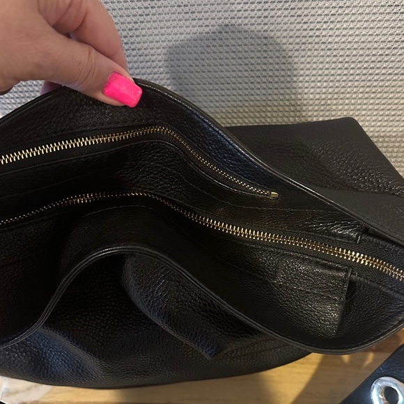 Michael Kors Black Hobo Bag with Gold Accents - Picture 4 of 4